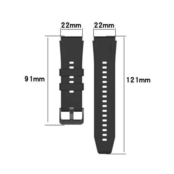22mm Official Silicone Band For Huawei Watch Gt 2 GT 3 Pro Sports Watchband For Huawei Gt2 GT3 Pro Wrist Straps Replace Bracelet - Image 4