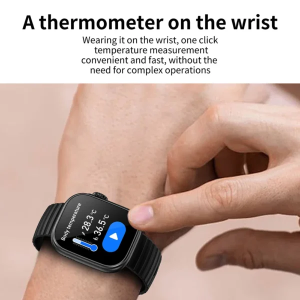 NEW 2.01'' Men Smart Watch Flashlight Temperature Monitor Bluetooth Call Smartwatch Fitness Clock Sports Watches for Women 2024 - Image 6