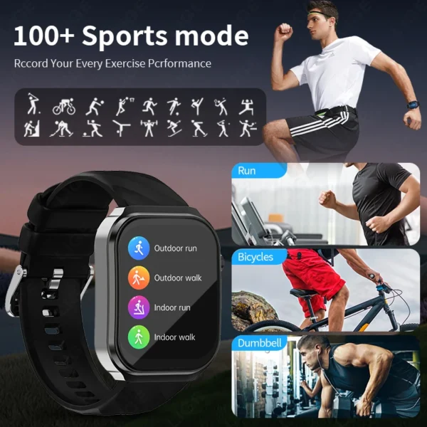 LIGE 2025 New AI Healthy Diagnose Smart Watch Blood Lipid Uric Acid Bluetooth Call Blood Pressure Health Smartwatch Men Women - Image 4