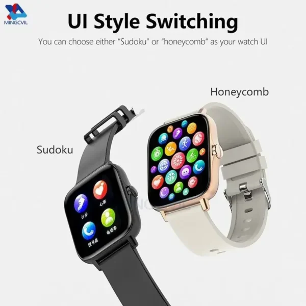 MINGCVIL Sports Smart Watch Fitness Clock Health Monitor Waterproof Smartwatch Wireless Call Watches For Xiaomi IOS Men Women - Image 3