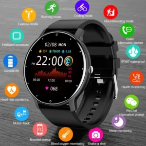 ZL02 Men Smart Watch Full Touch Screen Sport Fitness Tracker IP68 Waterproof Bluetooth Call Smartwatch for Xiaomi Men Women 2025